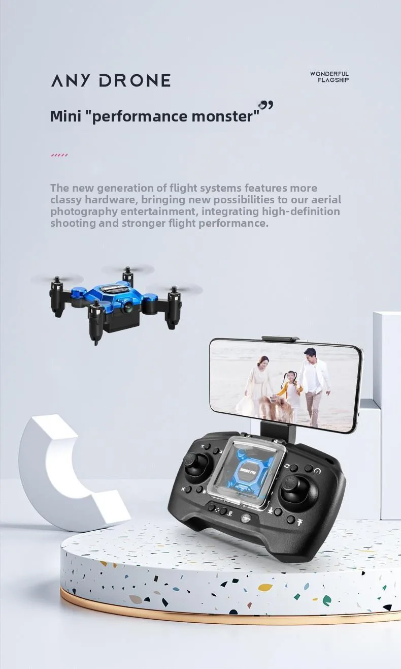 Mini Camera Drone Folding Remote Control Mosquito Toy - Image highlighting product features