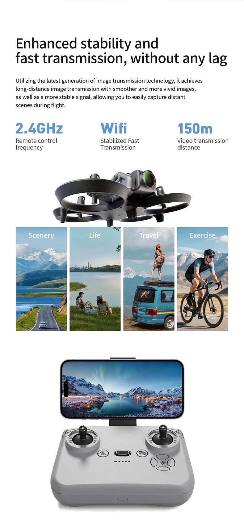 4K Xioami GPS Drone Foldable RC Quadcopter Easy Fly Camera Drone - Minimalist aesthetic in natural lighting