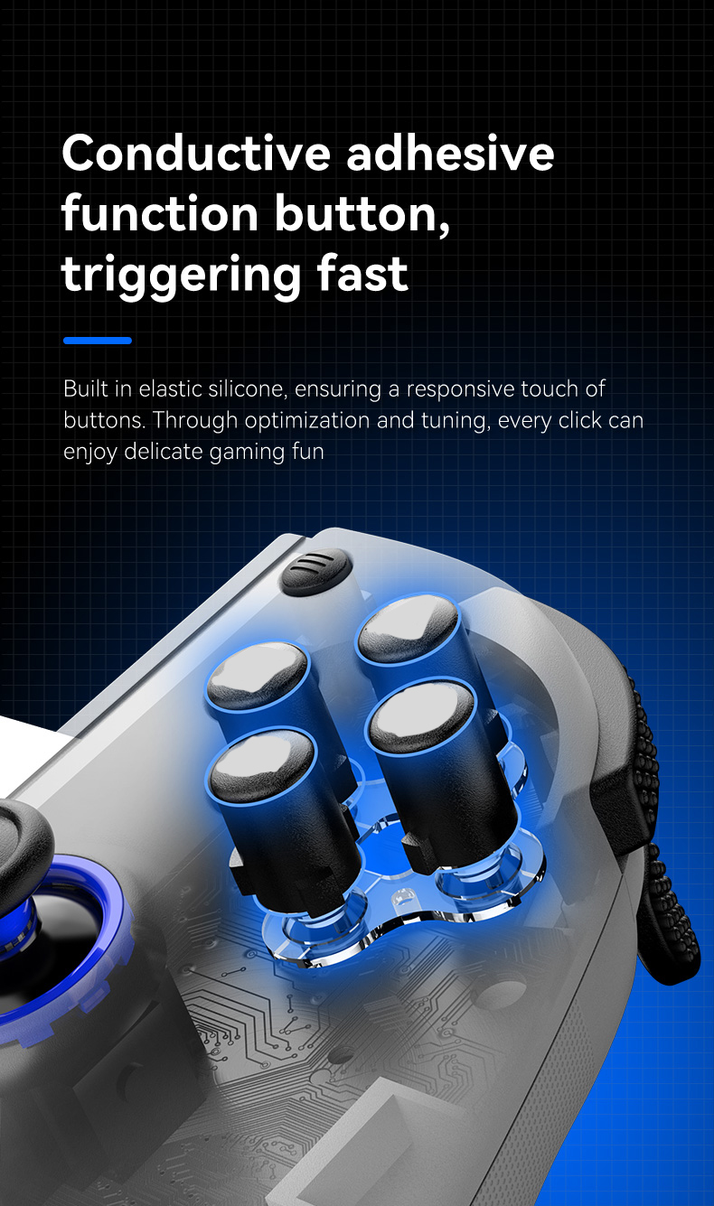 Wireless Bluetooth Gaming Controller for Mobile PC and Console - Elegant design displayed