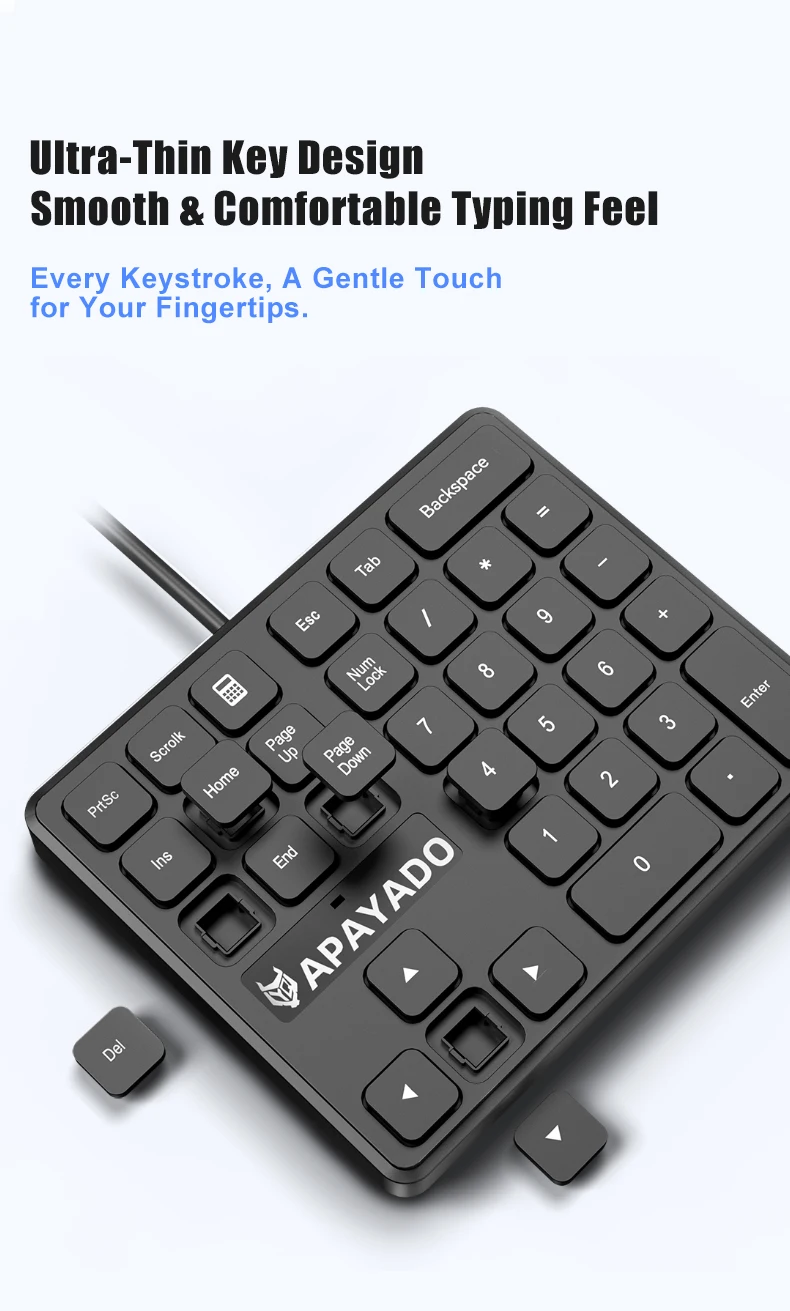 APAYADO T35 USB number pad for finance and accounting work