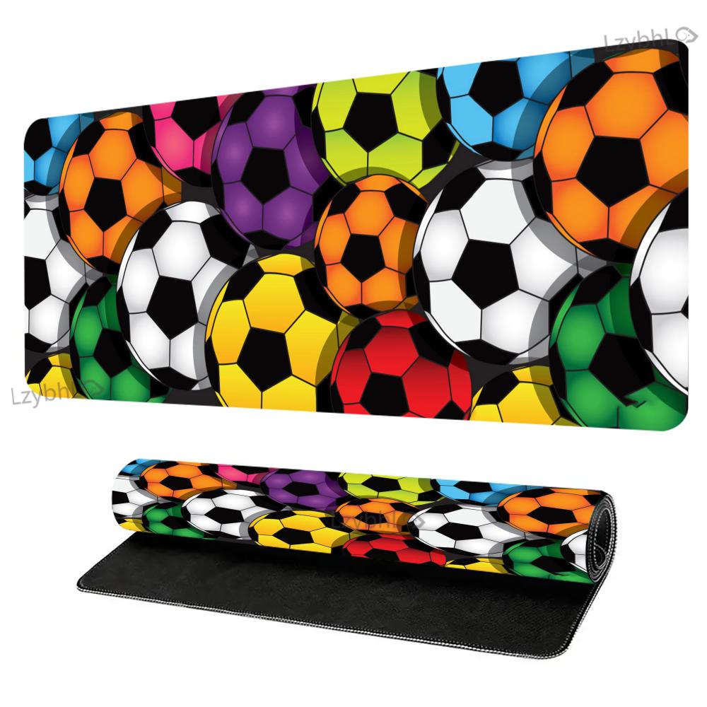 XXL Gaming Mouse Pad Football Design Non-Slip Desk Mat - Zoomed image showing craftsmanship
