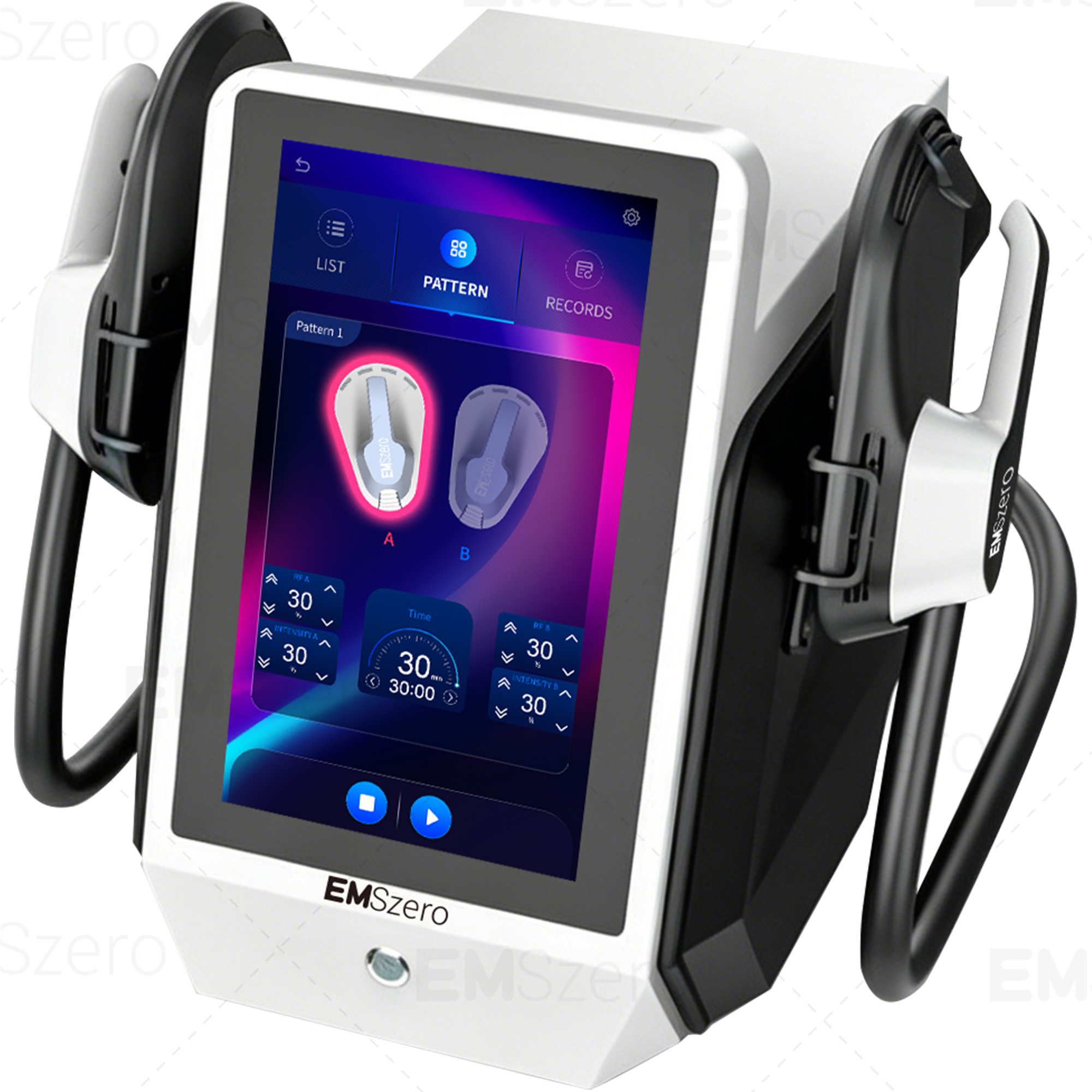 Slimming machine packaging and parts