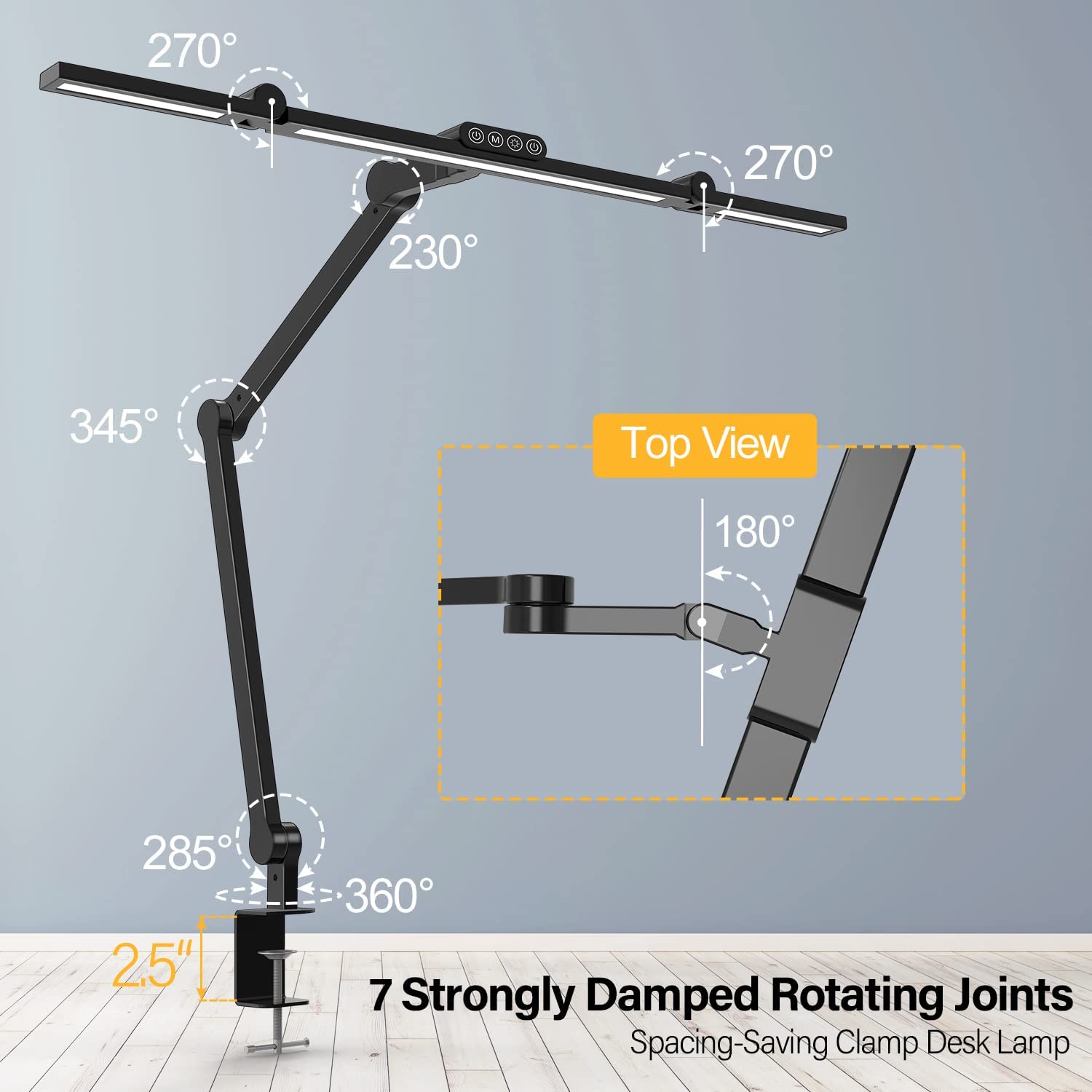 LED Desk Lamp with Clamp and Auto Dimming - Lifestyle shot of the product