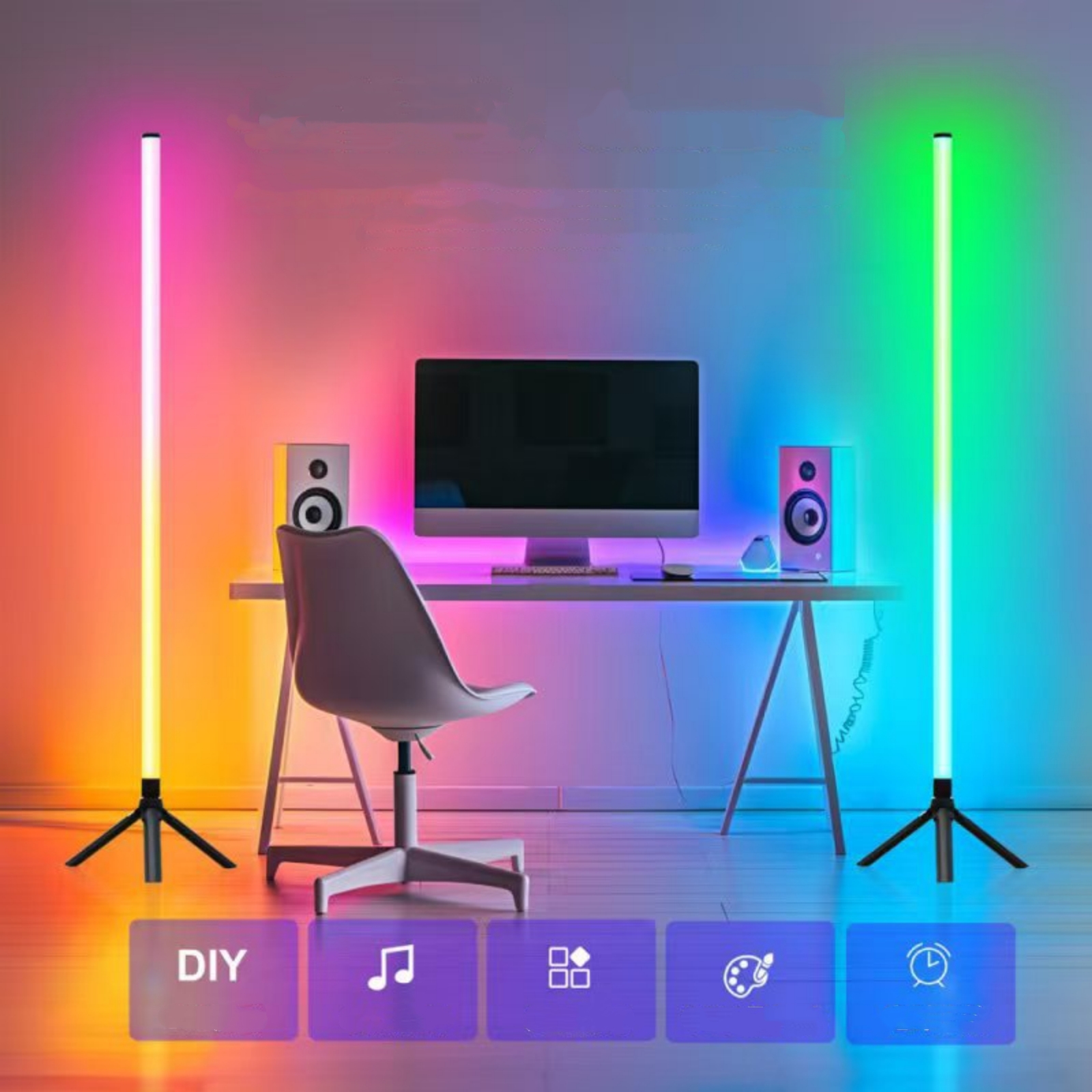 RGB Floor Lamp - Elegant design displayed