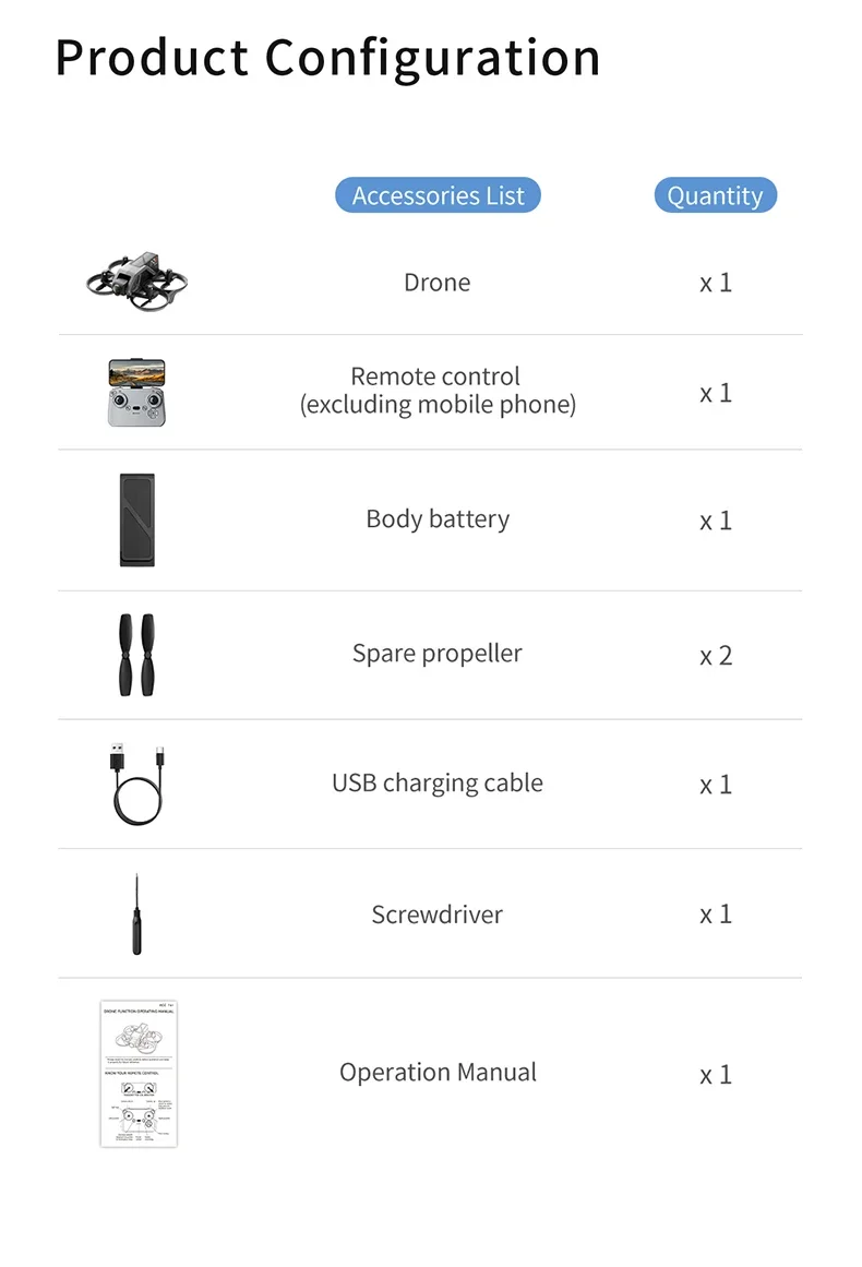 4K Xioami GPS Drone Foldable RC Quadcopter Easy Fly Camera Drone - Sleek profile against neutral background