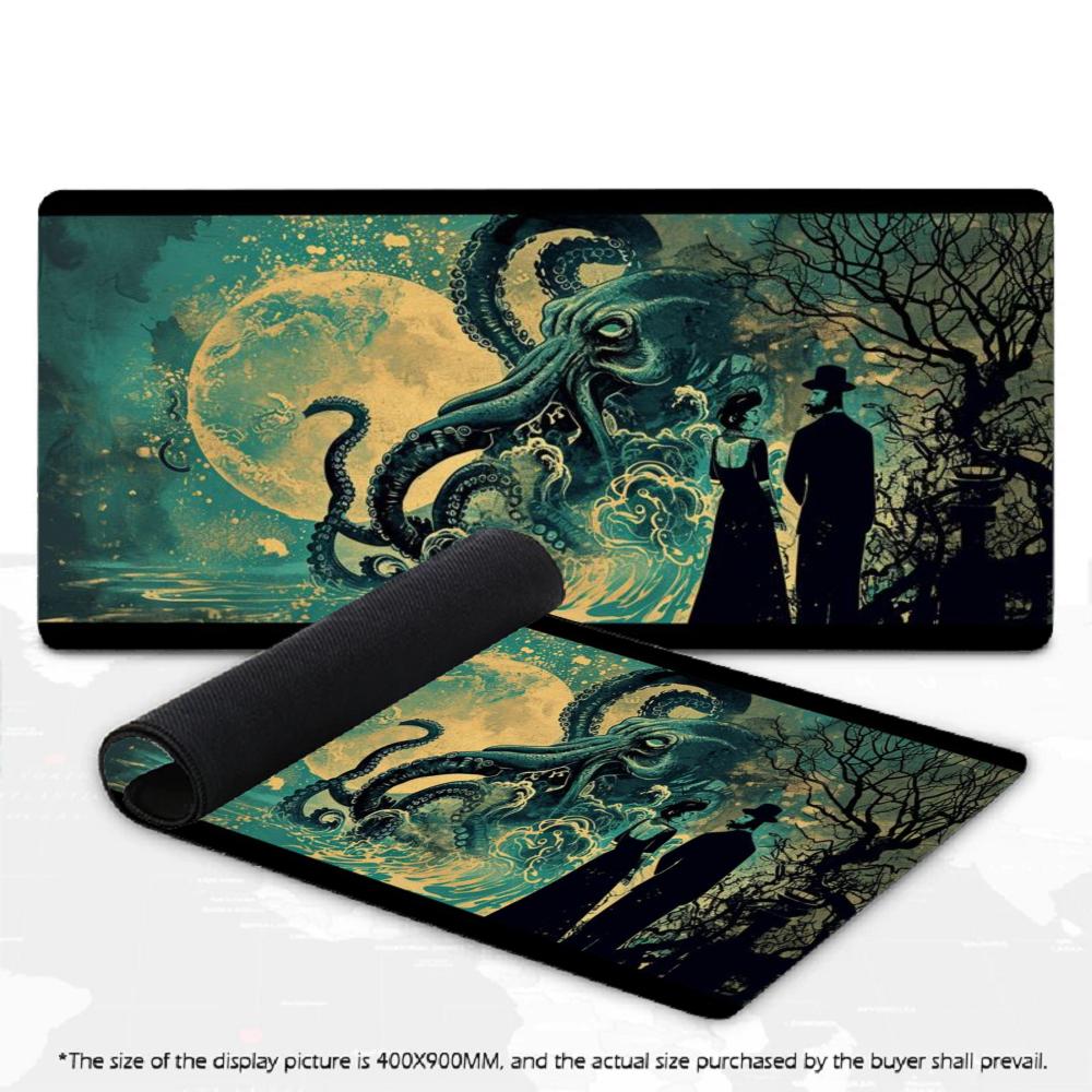 Cthulhu Gaming Mousepad XXL Extra Large Desk Mat - Lifestyle shot of the product