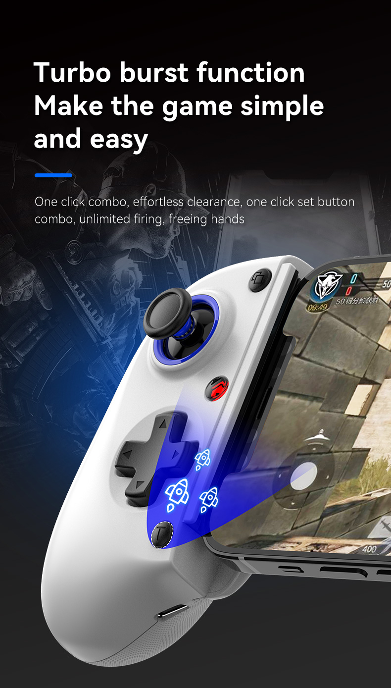 Wireless Bluetooth Gaming Controller for Mobile PC and Console - Minimalist aesthetic in natural lighting