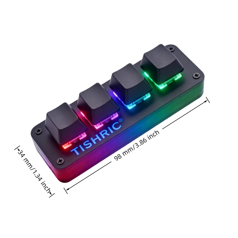 Portable USB mini mechanical keyboard with customizable layout