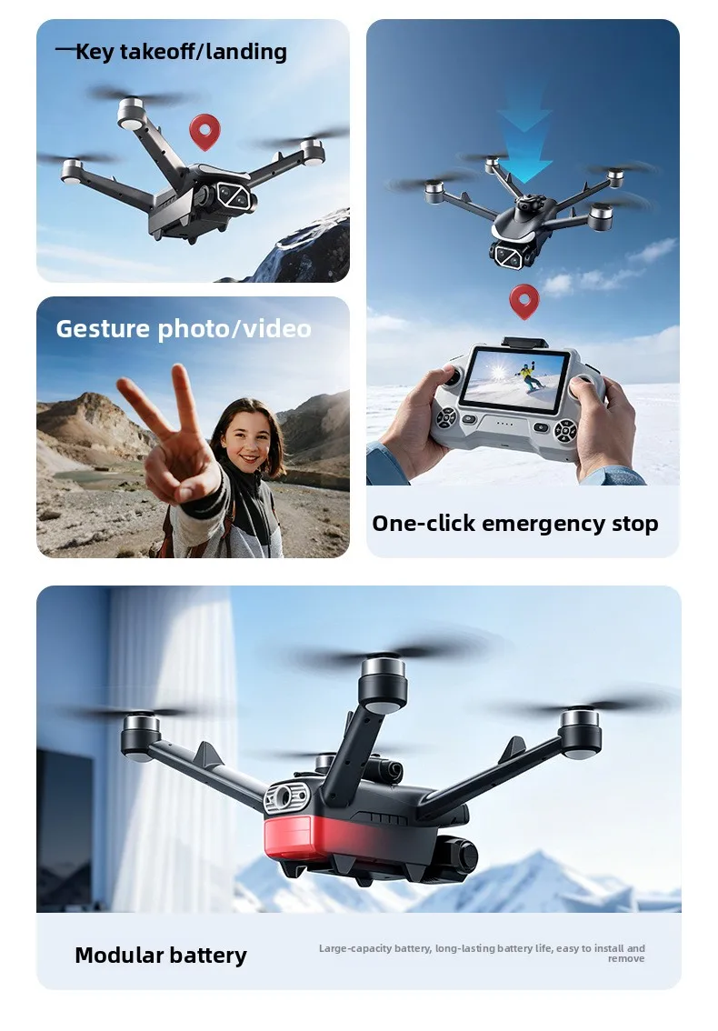 HD Aerial Photography Drone with Obstacle Avoidance - Seamless finish and edge detailing