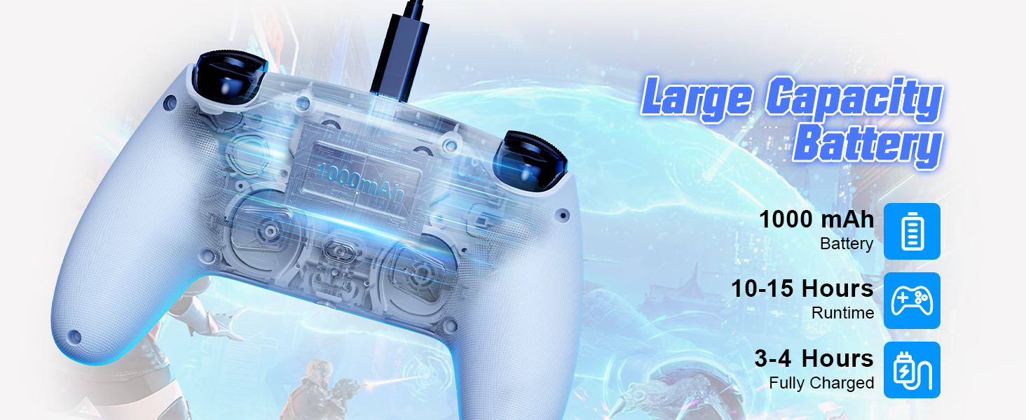 Wireless PS5 Gaming Controller with RGB and Turbo - Detailed surface texture up close