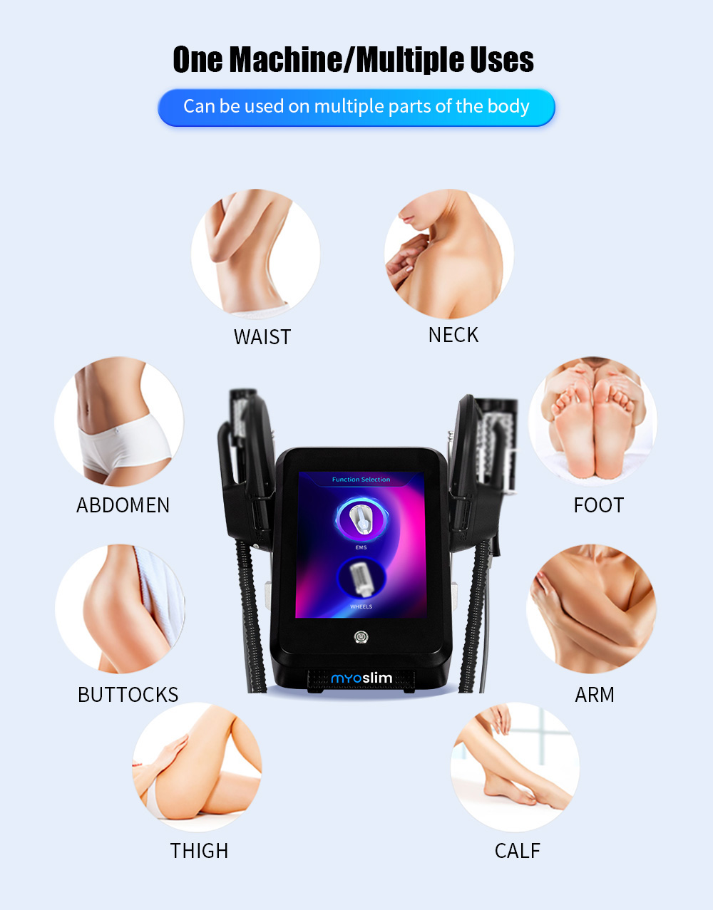 EMS Inner Ball Roller Slimming and Muscle Building Machine - Minimalist aesthetic in natural lighting