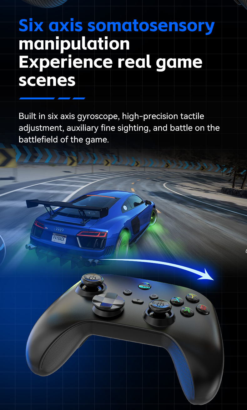 Wireless Mobile Game Controller for Switch PC Android iOS - Side view of the item