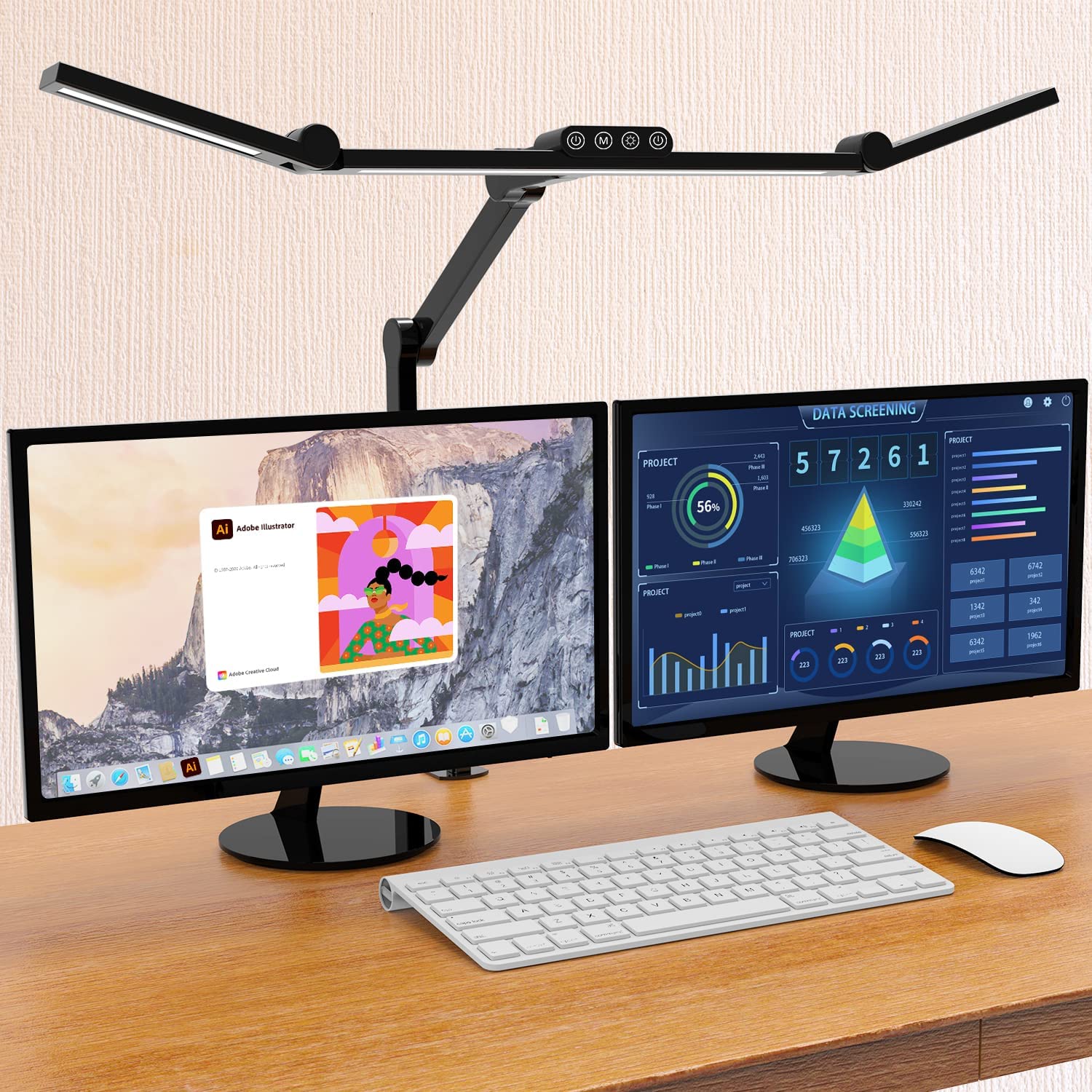 LED Desk Lamp with Clamp and Auto Dimming - High-quality product image