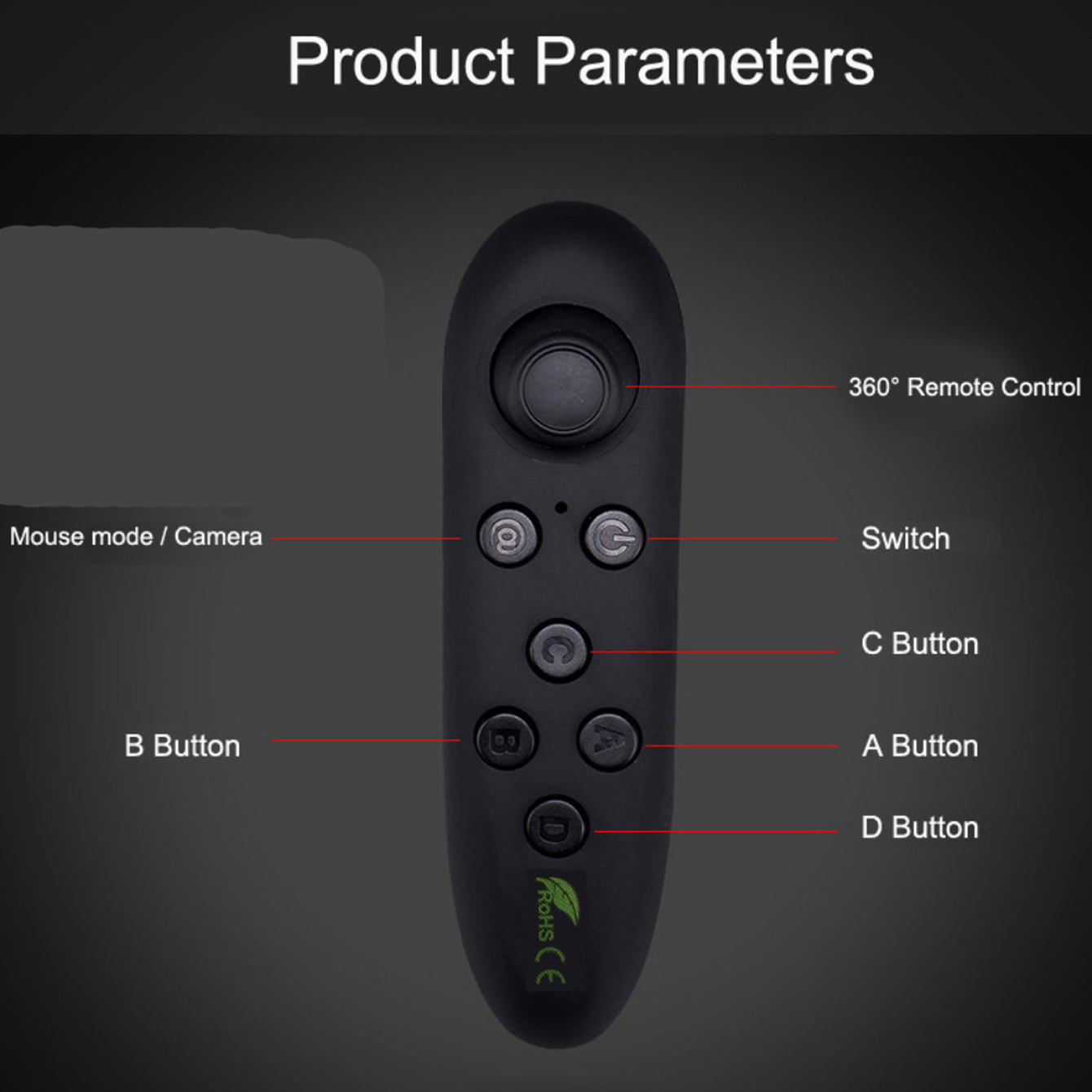 Wireless controller a for virtual reality headset