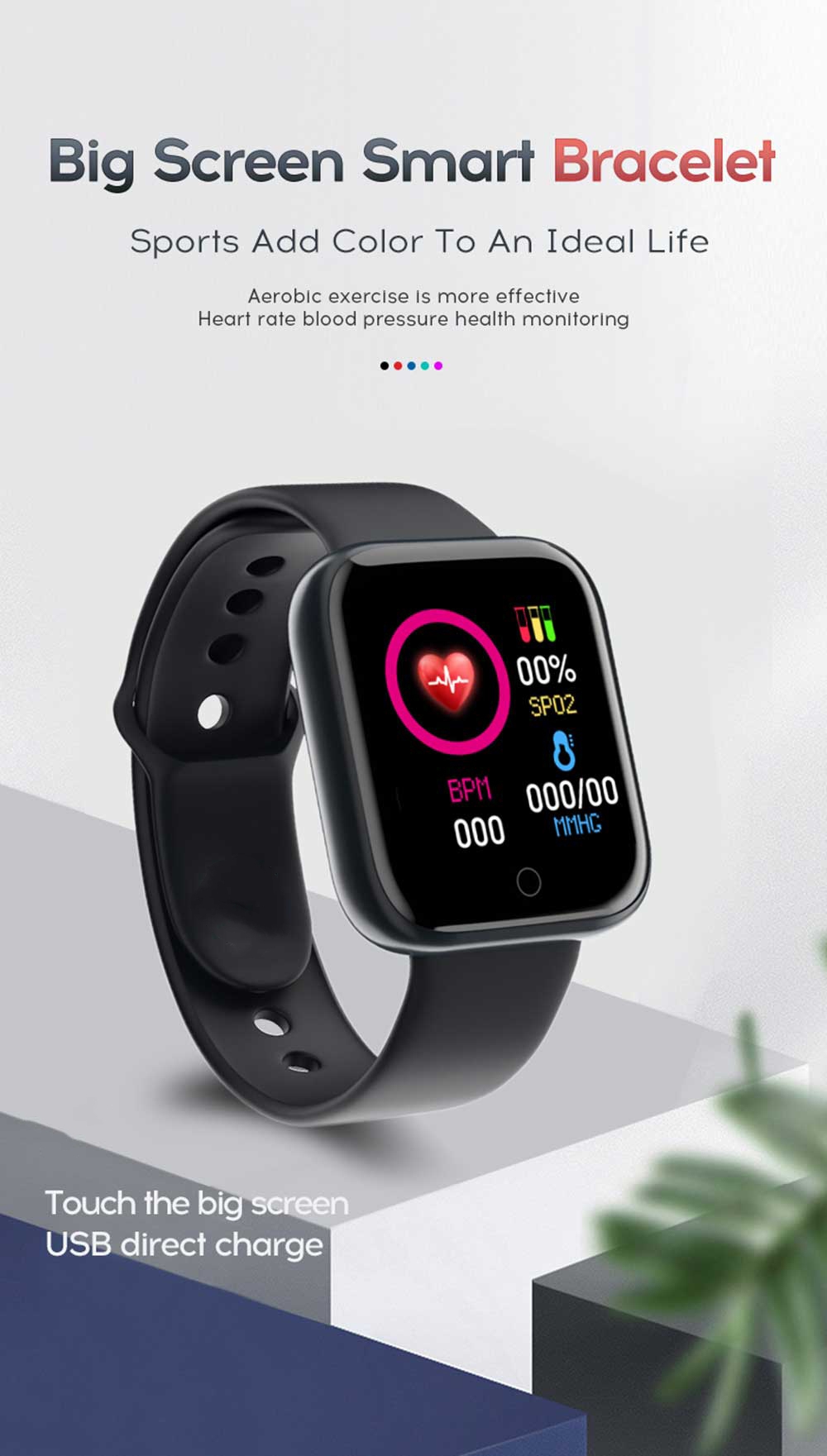 Smart Watch Fitness Tracker Bluetooth Sport Digital Watch - Detailed view of the product