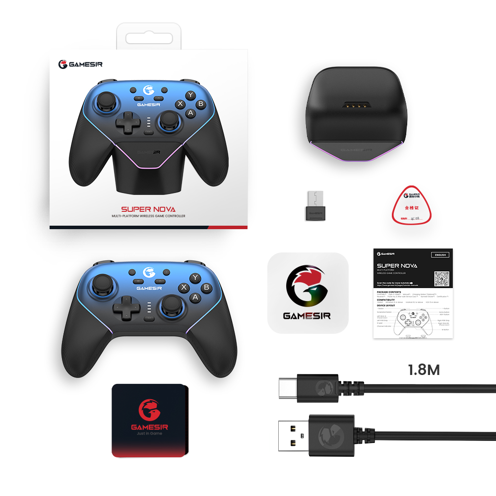 Complete package contents laid out flat