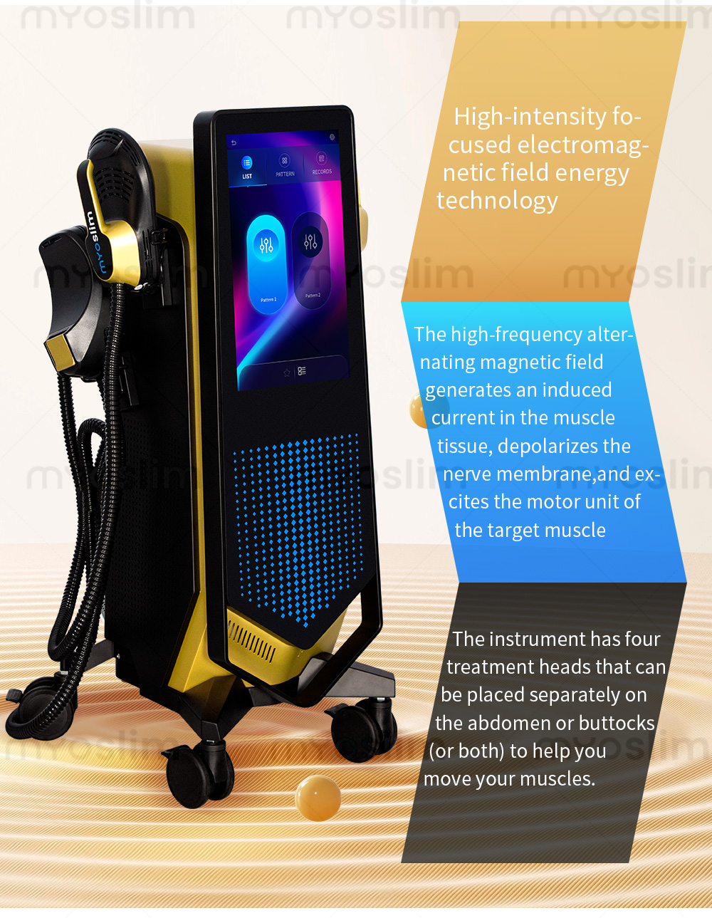 EMS Muscle Stimulator Body Massager and Pelvic Trainer - Product shown with accessories