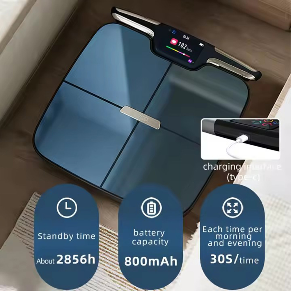 Smart digital bathroom scale with color TFT display