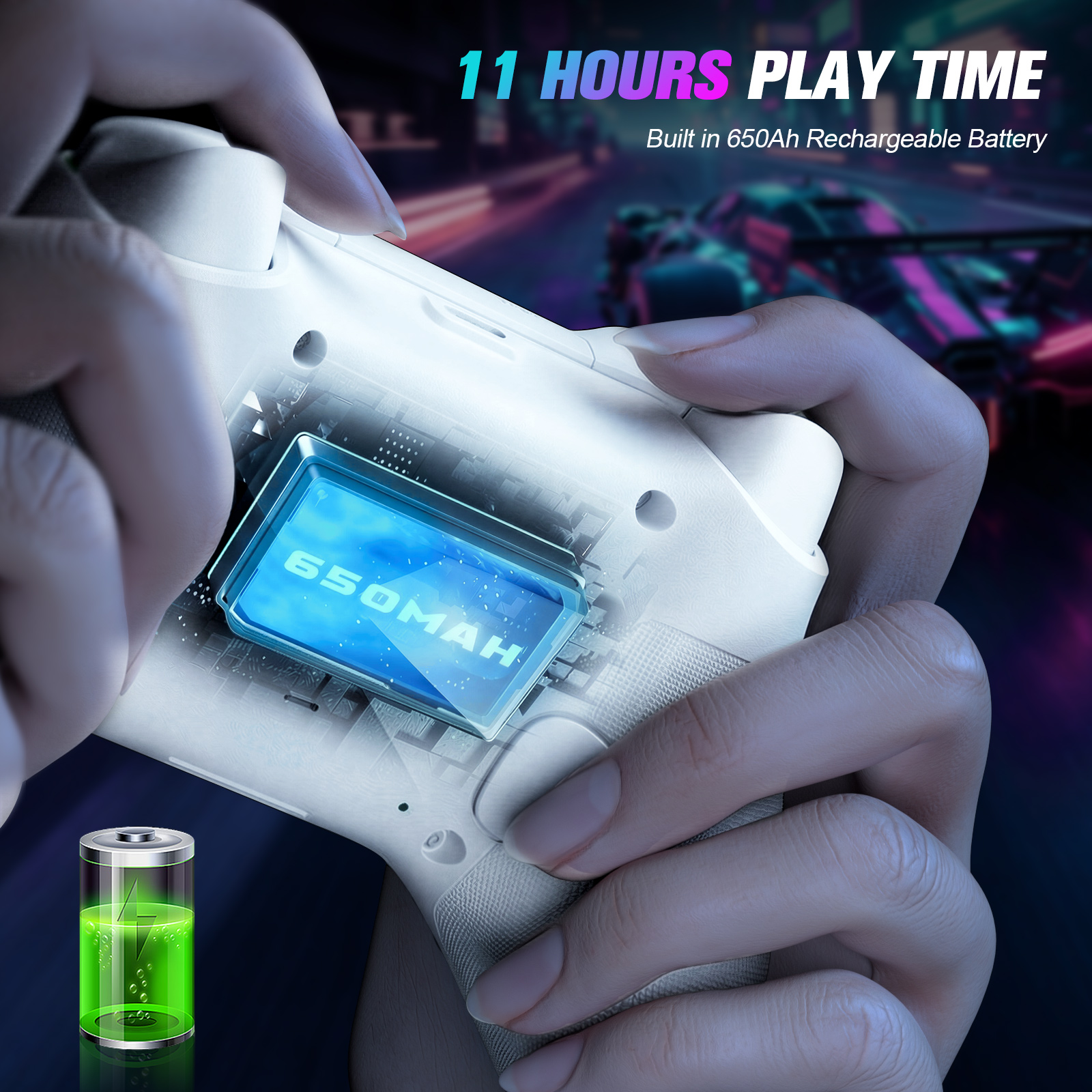 Wireless Xbox Controller RGB Gamepad for Xbox Series SX - Image highlighting product features