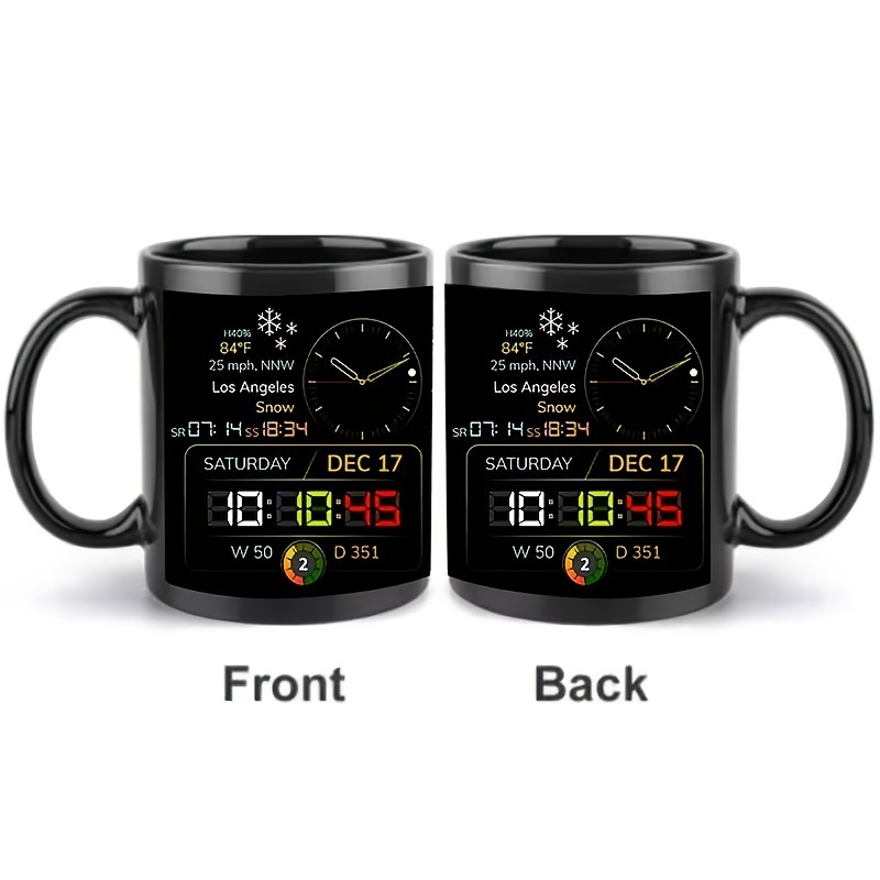 Nordic ceramic coffee mug with a sleek black handle
