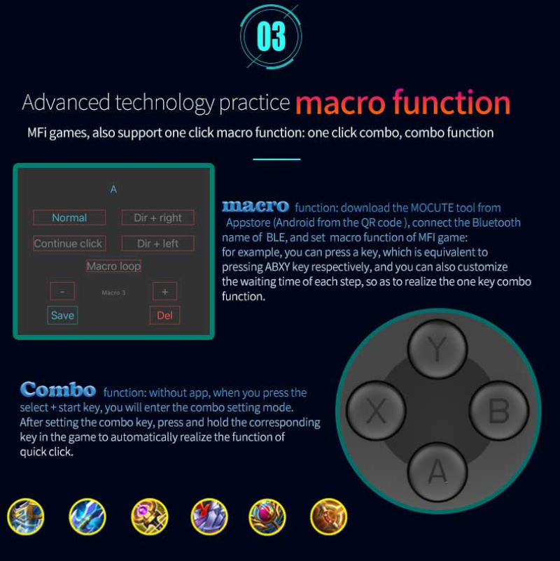 Cell Phone Gamepad Joystick Bluetooth Controller for iPhone - picture 4