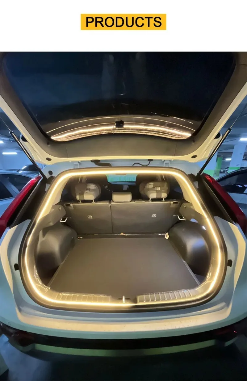 LED Car Trunk Strip Light Automatic Sensor Interior Lighting - Elegant design displayed