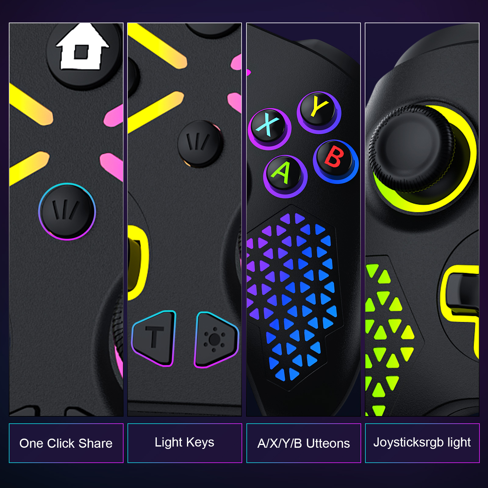 Wireless Xbox Controller RGB Gamepad for Xbox Series SX - Product shown with accessories