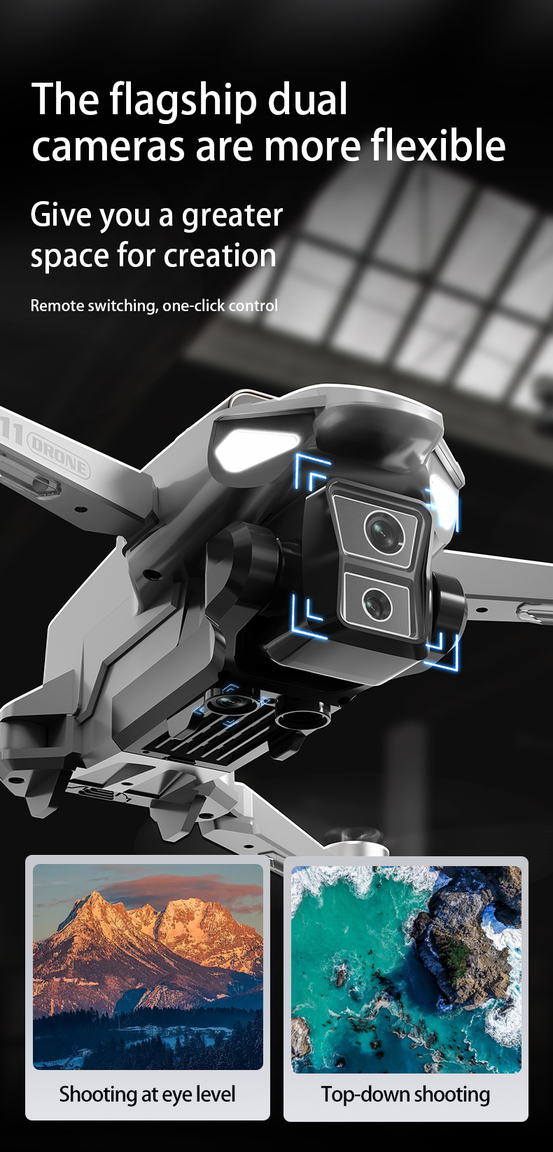 B11 Pro WiFi FPV Drone Quadcopter Dual 4K1080P Camera - picture 6