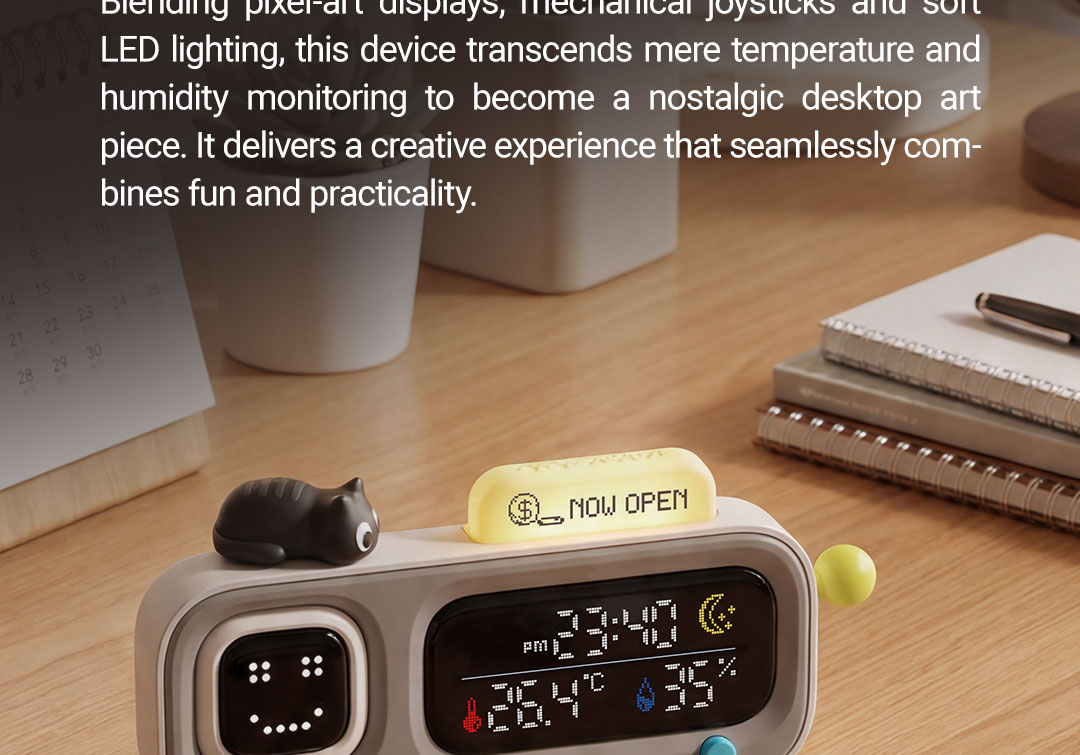Modern design digital thermo-hygrometer for home or office