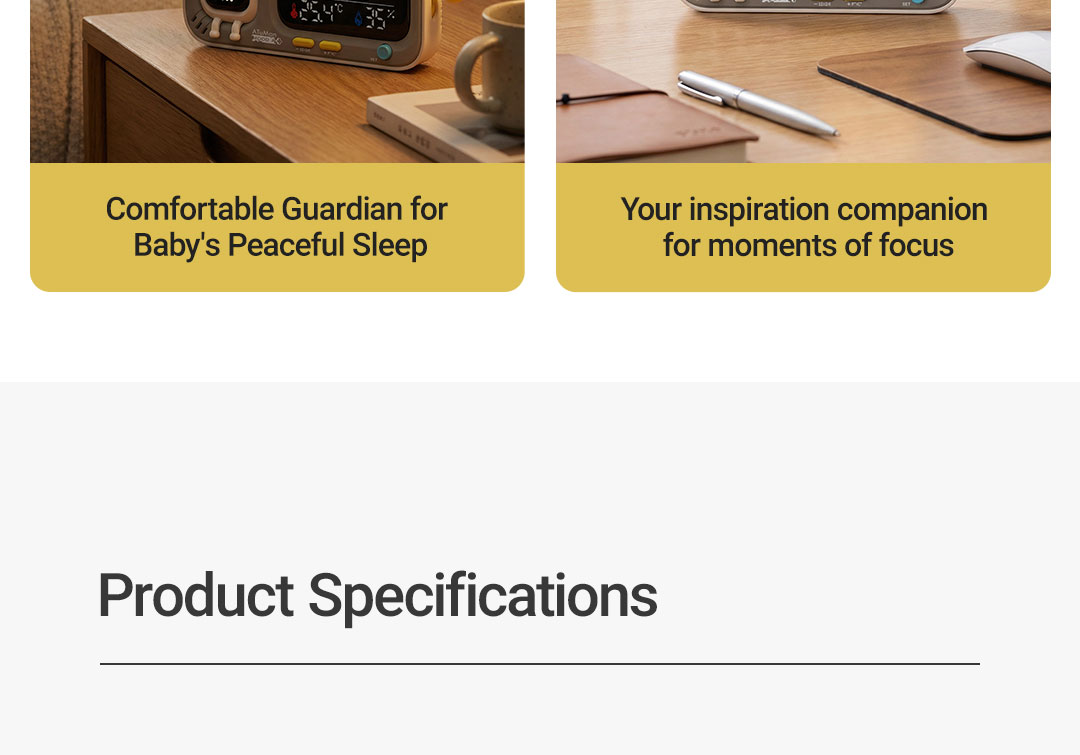 DUKA MOODA smart clock with temperature and humidity sensors