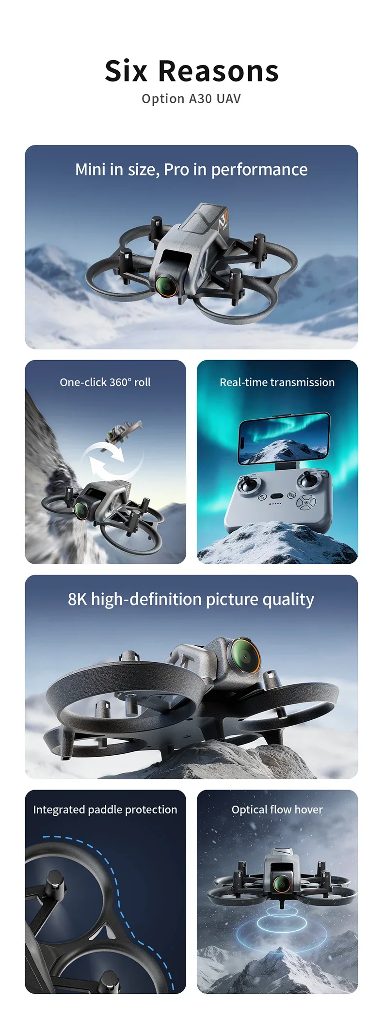 4K Xioami GPS Drone Foldable RC Quadcopter Easy Fly Camera Drone - Detailed view of the product