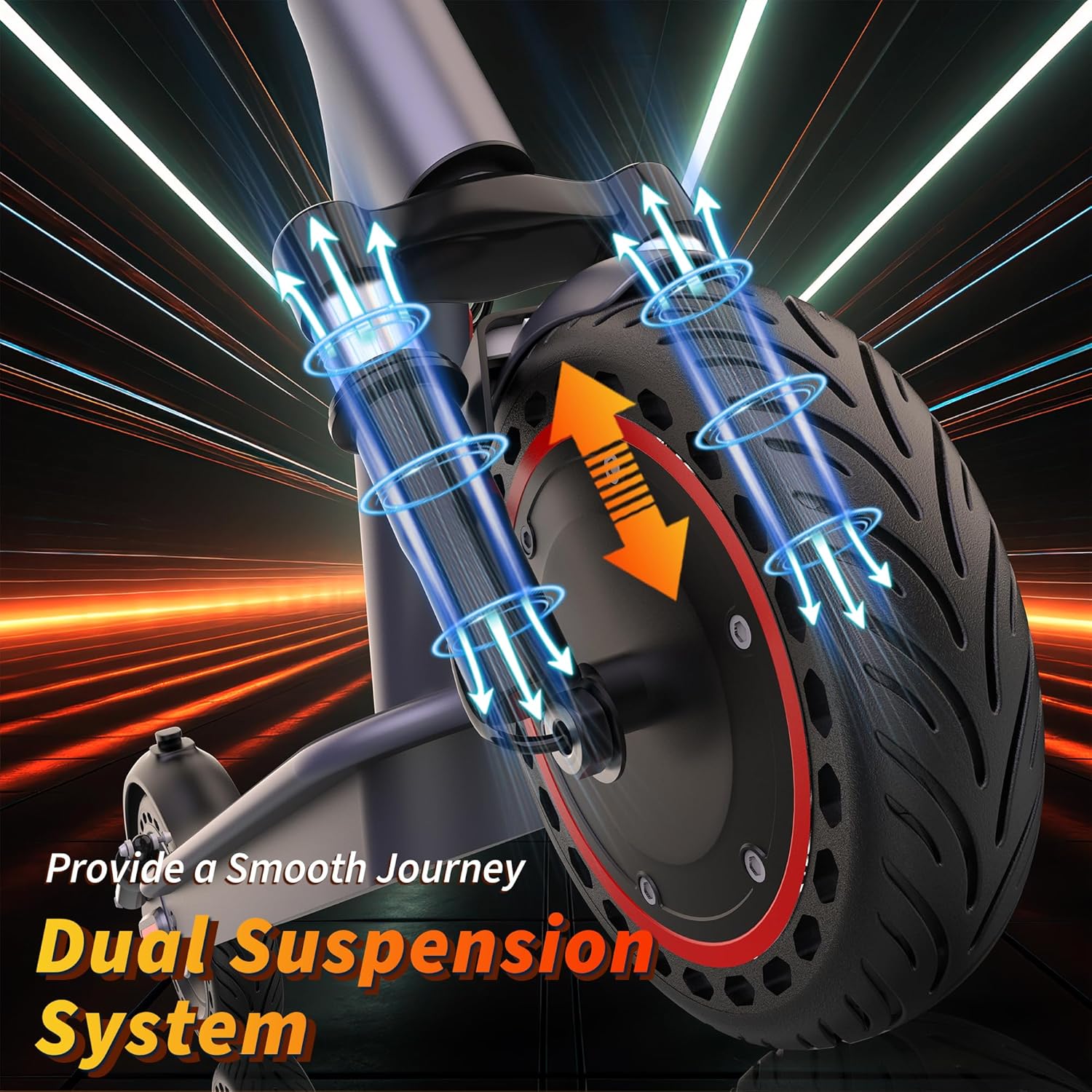 500W Powerful Motor electric scooter performance view