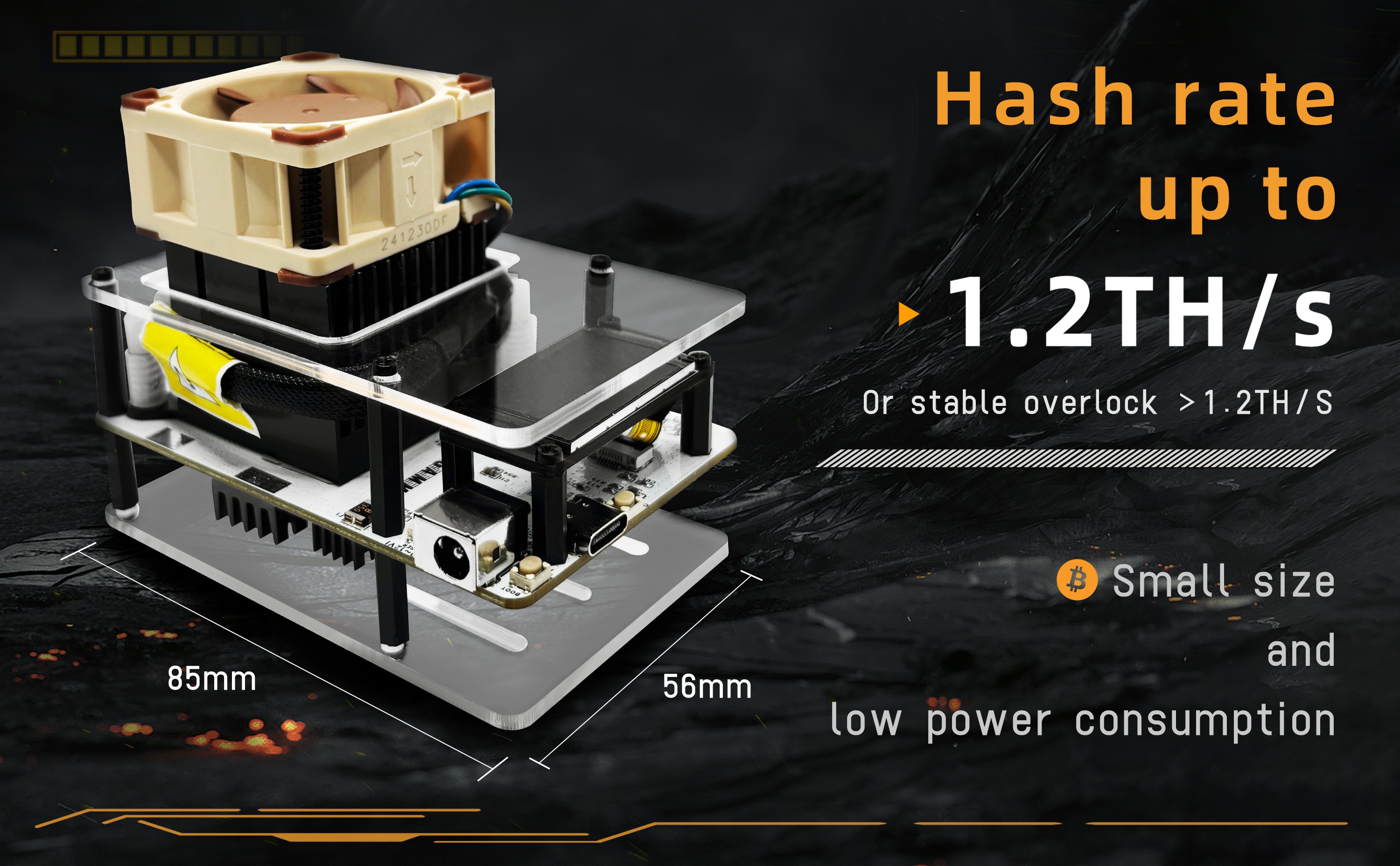 NMAxe Gamma quiet home crypto mining hardware setup