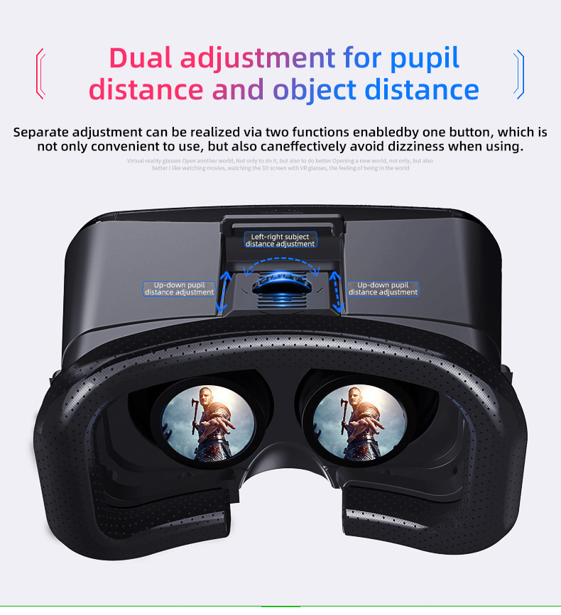 VR Headset 3D Virtual Reality Glasses for Smartphones - Angle view of the product in use