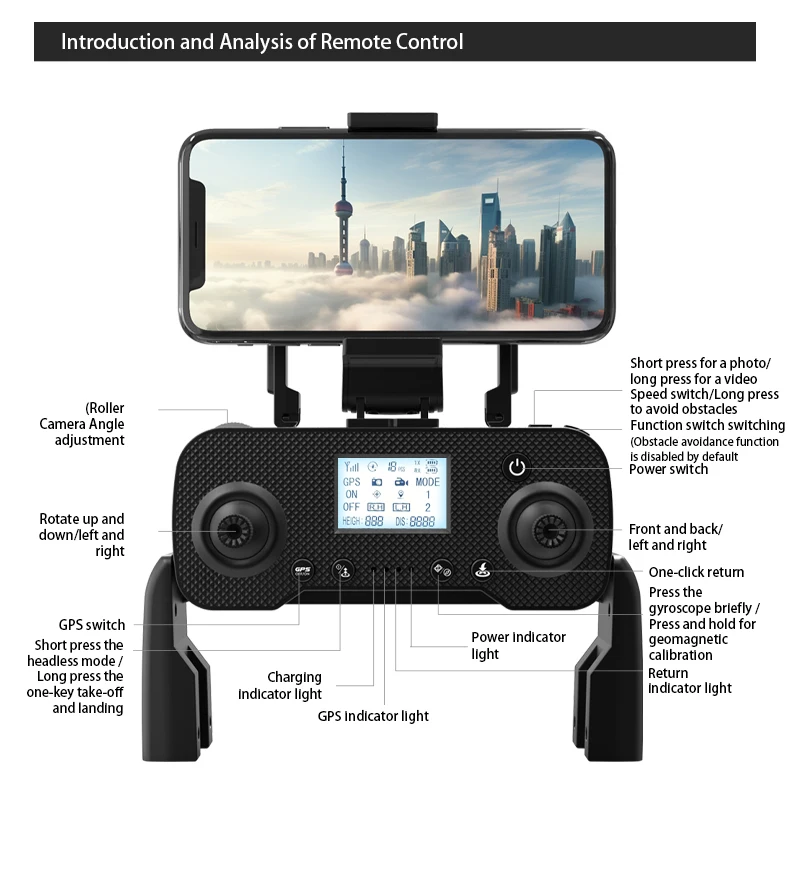 Xiaomi GPS Drone 4K HD Dual Camera Three-Axis RC Quadcopter - Seamless finish and edge detailing