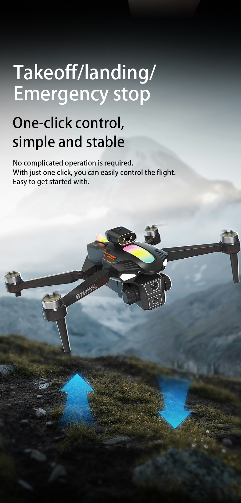 B11 Pro WiFi FPV Drone Quadcopter Dual 4K1080P Camera - picture 10