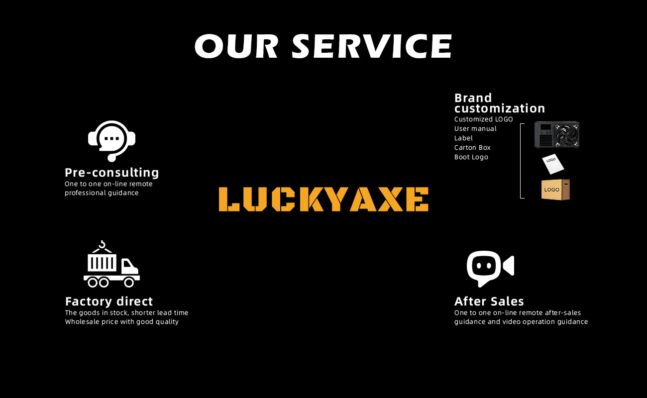 Luckyaxe B401 Bitcoin Miner running solo mining setup on desktop