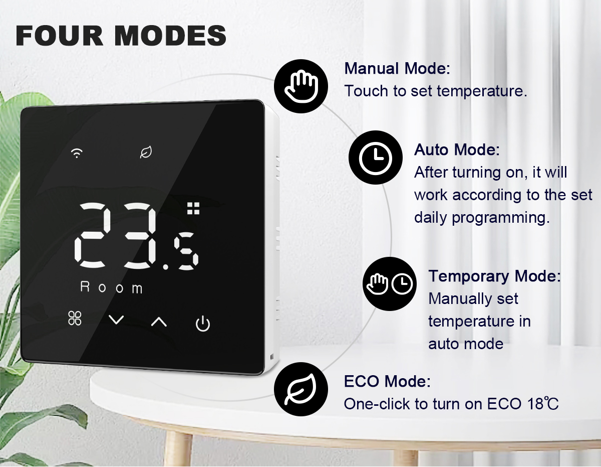 Smart thermostat interface with child lock enabled
