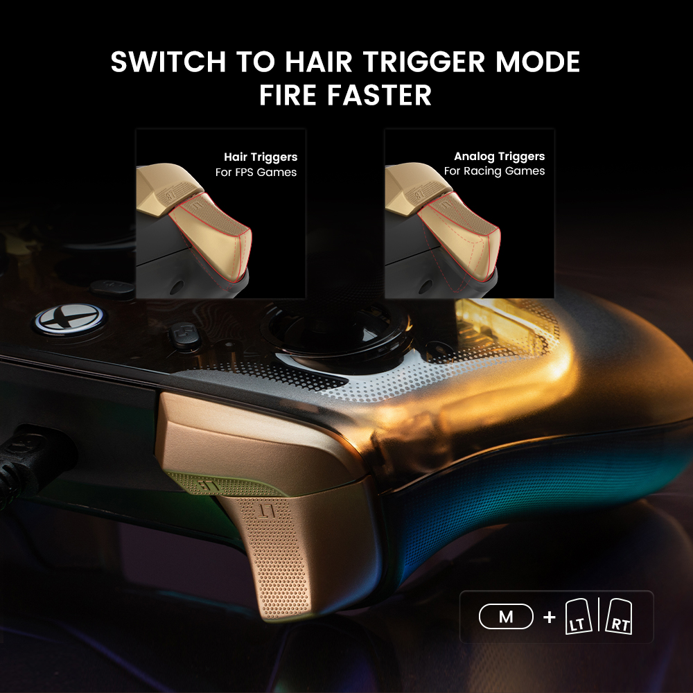 Precision analog triggers on kaleid flux