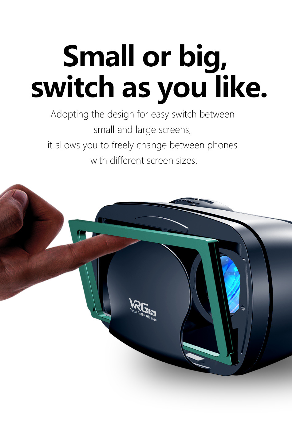 Virtual reality headset with headphones and controller type a