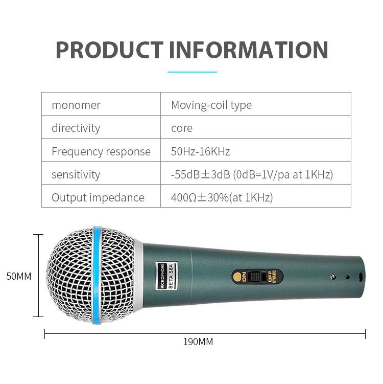 Professional Dynamic Microphone for Gaming and Streaming - Image highlighting product features