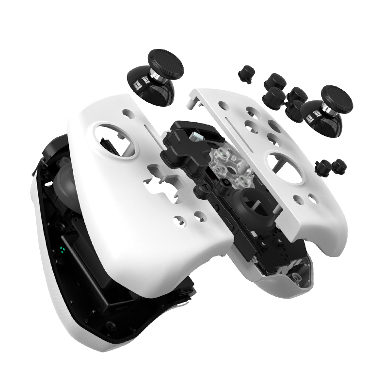 Wireless Bluetooth gamepad controller with non-linear trigger buttons for Nintendo Switch