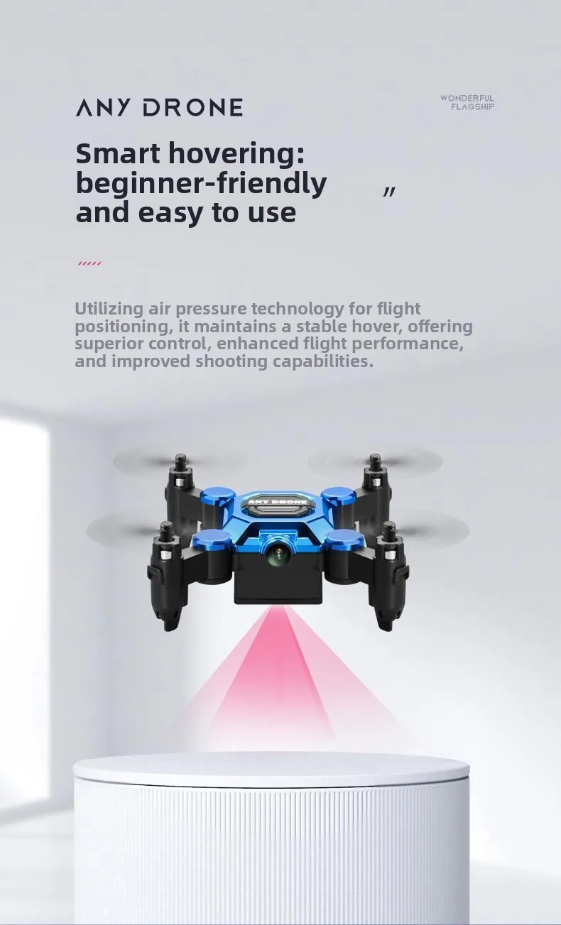 Mini Folding Drone with Camera for Kids - Angle view of the product in use