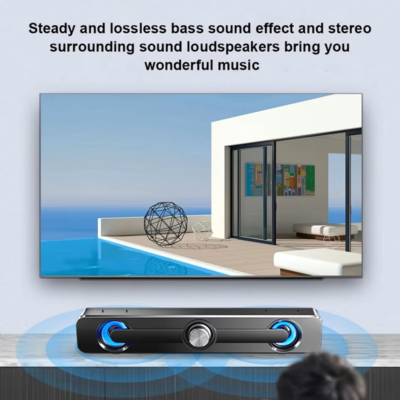 Wired audio sound box for computer setup