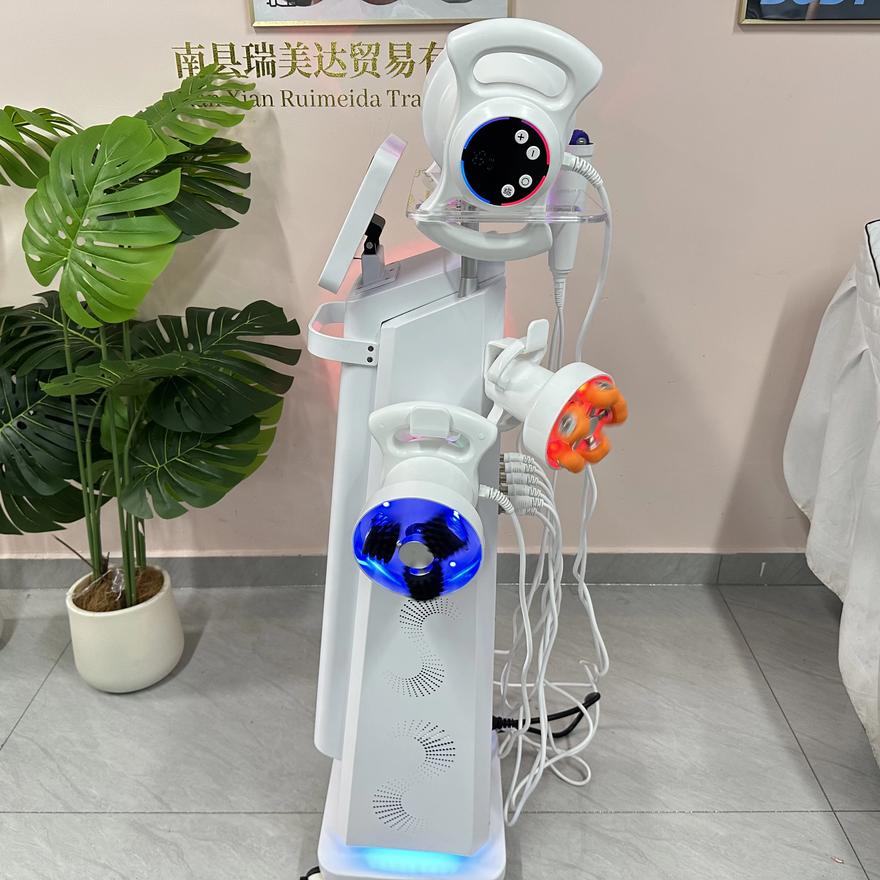 Advanced MYOslim roller system showing red light therapy