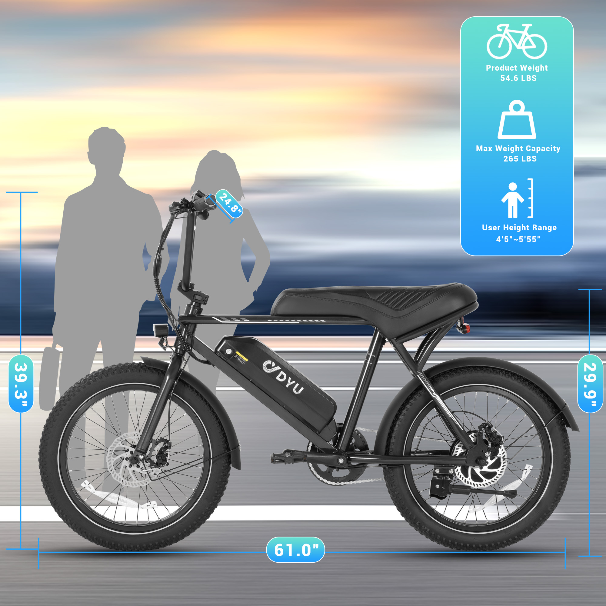 Adult rider enjoying a stable ride on the BMX e-bike