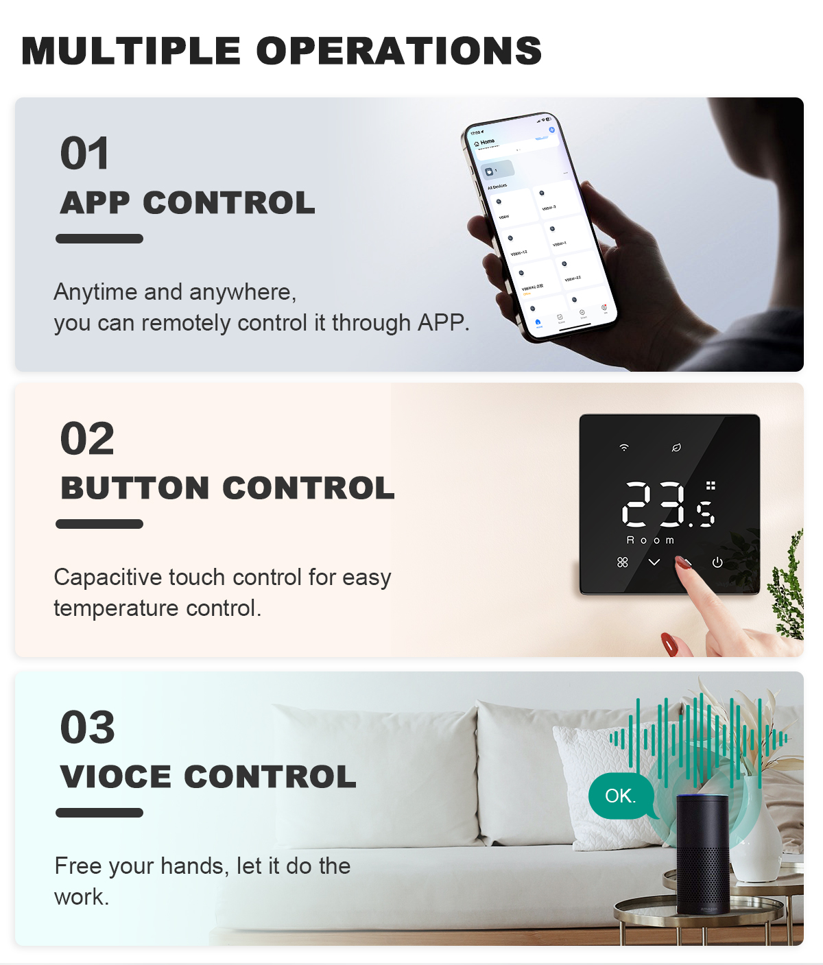 Wireless temperature controller displaying heating status