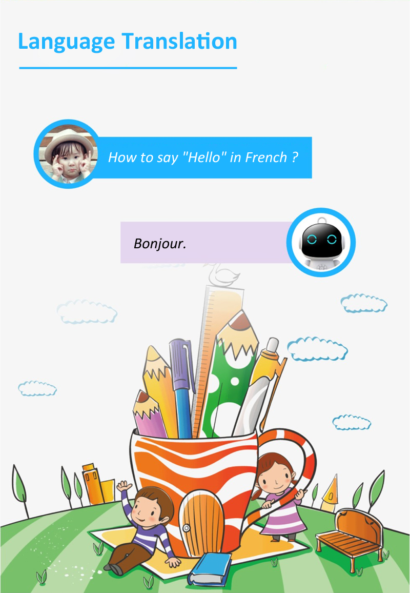 Smart AI robot helping kids learn and grow
