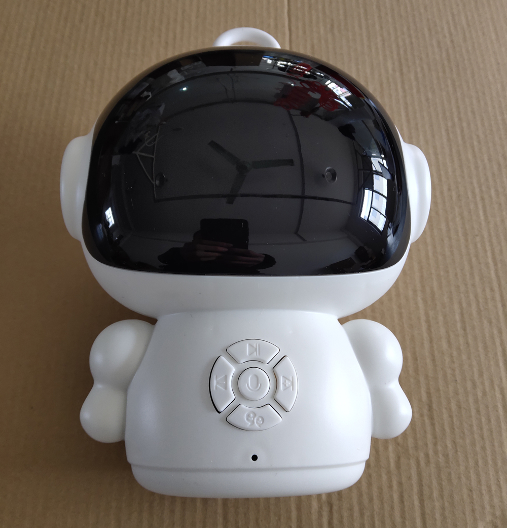 Educational robot displayed in a child room setting