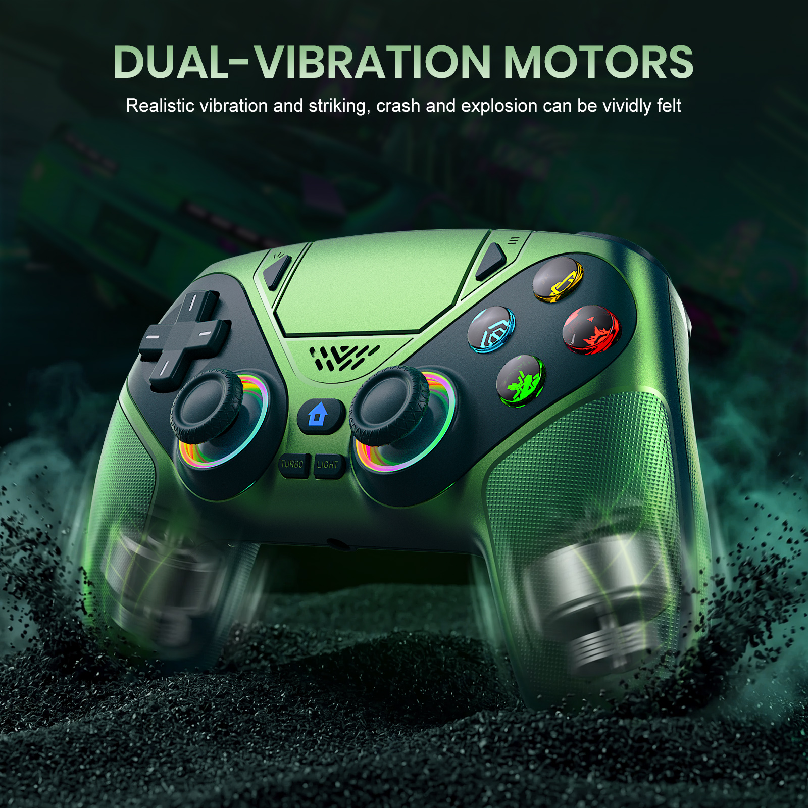 Wireless PS5 Controller RGB Gamepad for PC and PS5 Pro Slim - Lifestyle shot of the product